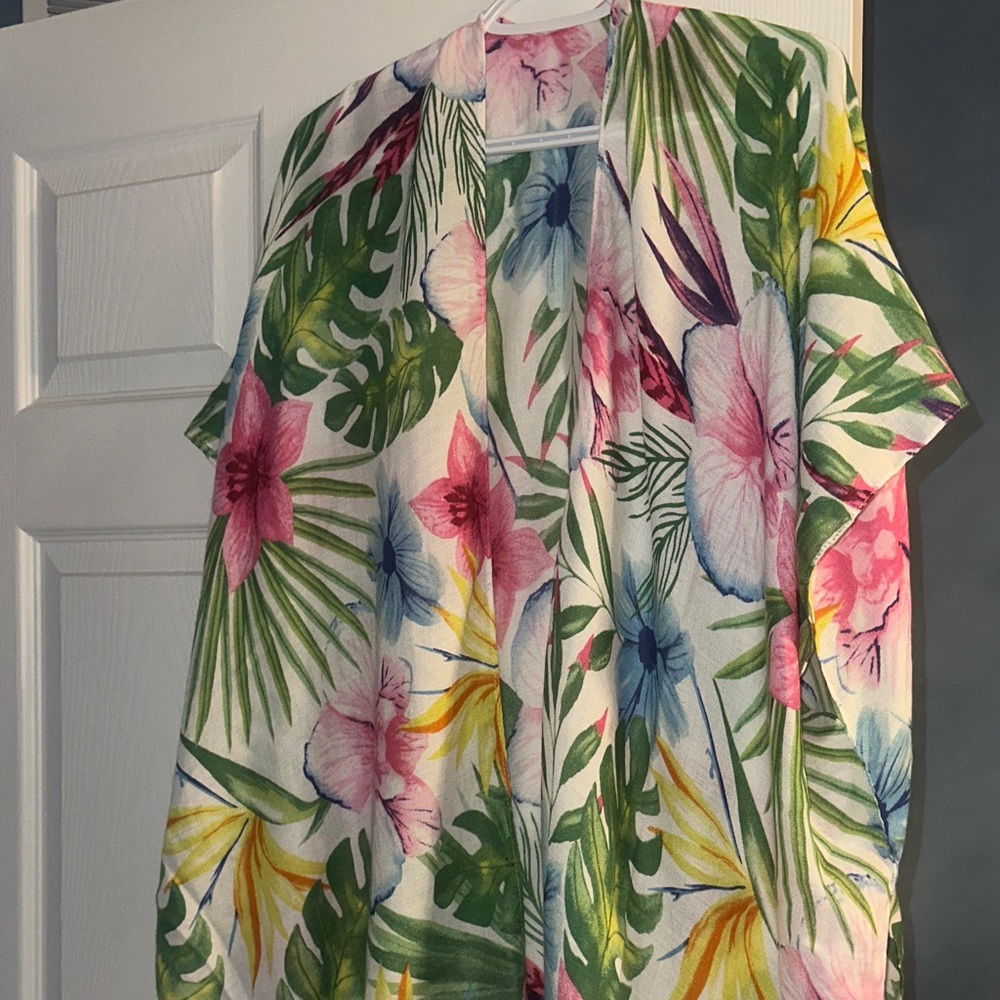 Floral Tropical Women Swim Coverup